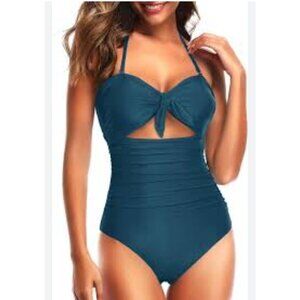 Tempt Me Womens One-Piece Swimsuit Sexy Cutout Tummy Control High Waisted Size S
